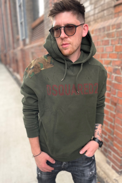 Pánská mikina Dsquared2 S74GU0644S25030 khaki