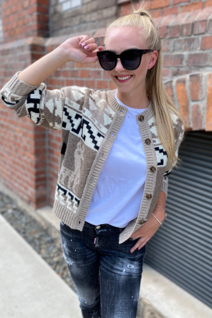 Dámský svetr Dsquared2 S75HA1146S18039 béžový