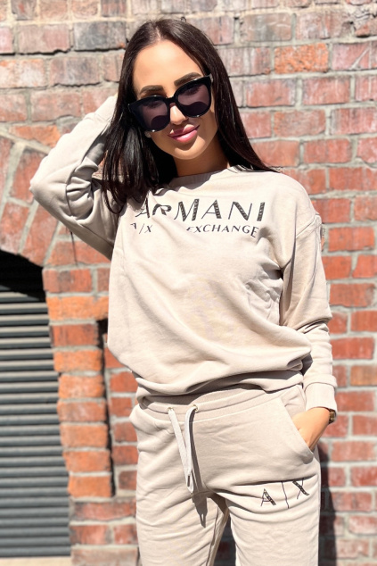 Dámská mikina Armani Exchange 6LYM78YJ5TZ béžové 2