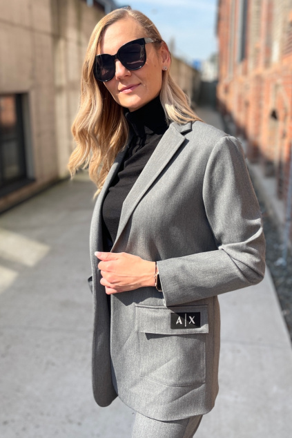 Dámské sako Armani Exchange 6LYG22YN2GZ šedé