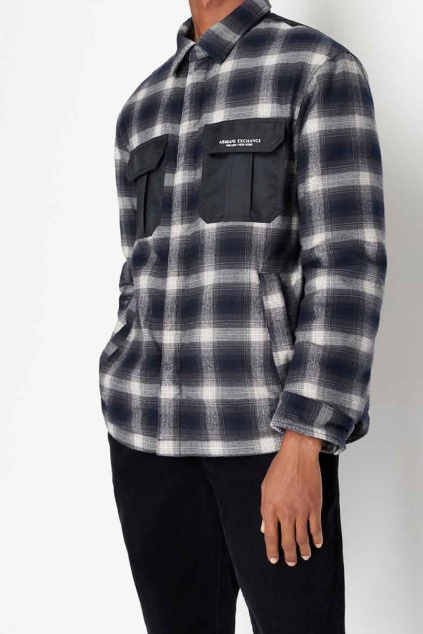 Pánská košile Armani Exchange 6LZBL5ZNWQZ károvaná