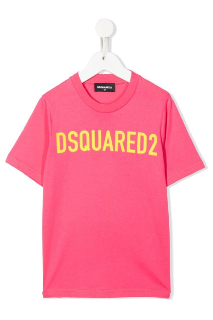 Dětské tričko Dsquared2 DQ1328D00MQ růžové