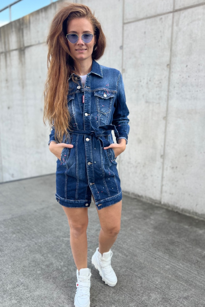 Dámské šaty Dsquared S72CV0347 modré