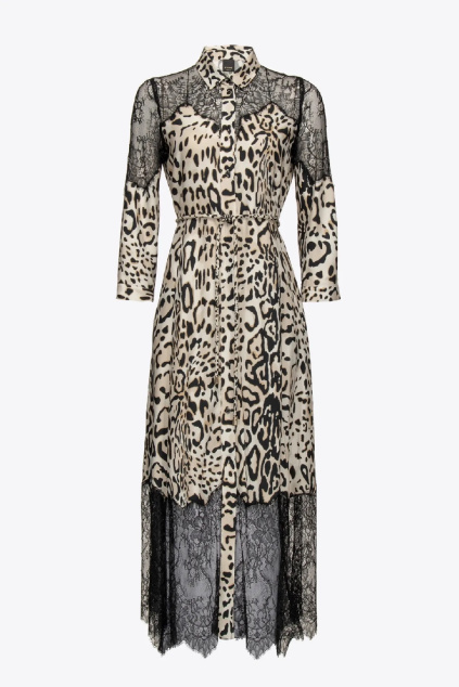 Dámské šaty Pinko 1G18G2A08BCZ2 leopardí