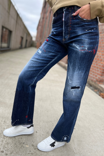 Dámské džíny Dsquared2 S75LB0629 modré 4
