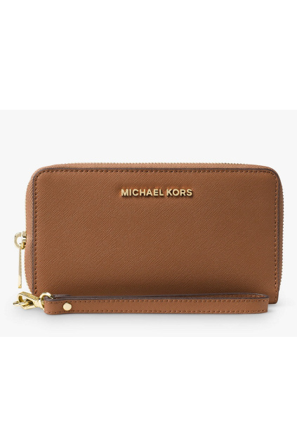 34F9GTVE9L Peněženka Michael Kors Jet Set Travel Phone Case Leather hnědá