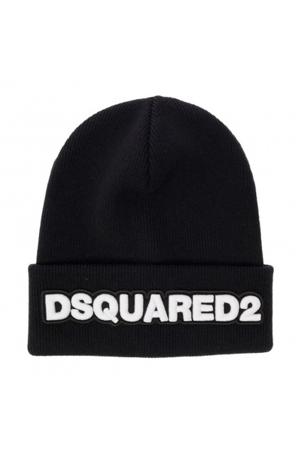 Unisex čepice Dsquared2 KNM000115 černobílá