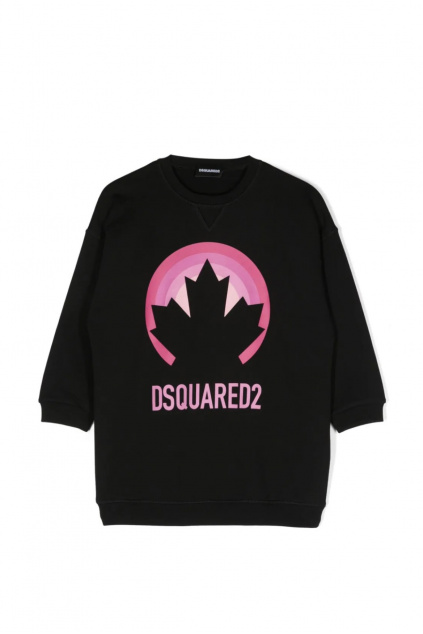 Dětské šaty Dsquared2 DQ1742D009B černorůžové