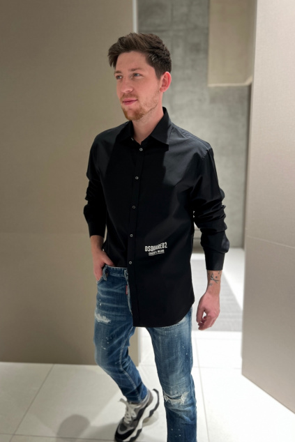 Pánská košile Dsquared2 S74DM0653 černá