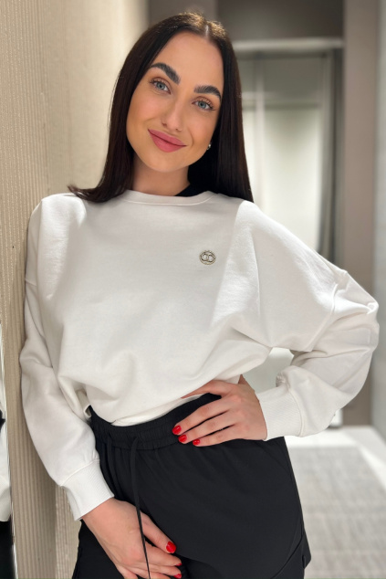 Dámská mikina TWINSET 241TP2673 bílá