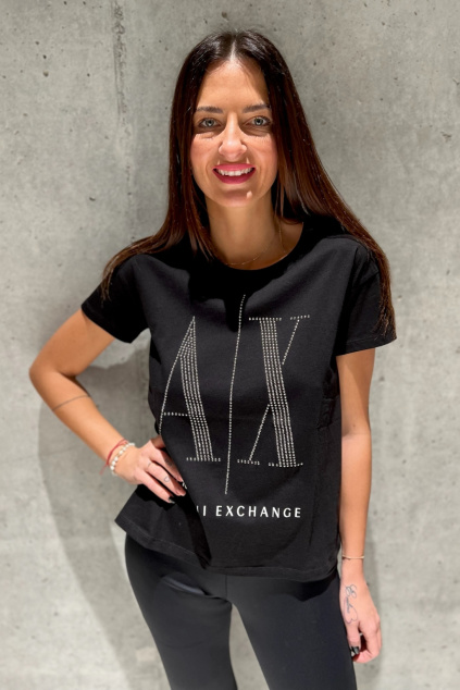 Dámské tričko Armani Exchange 8NYTDXYJG3Z černé