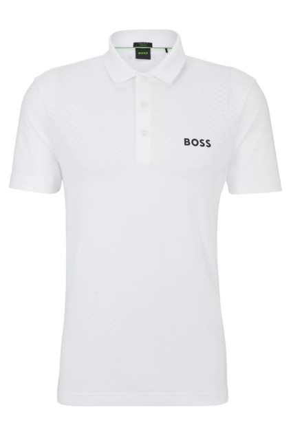 Pánské polo tričko BOSS Green 50513007 bílé