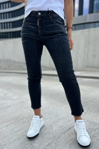 Dámské džíny DSQUARED2 COOL GIRL S75LB0857 tmavě šedé