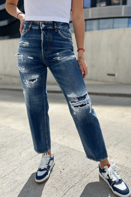 Dámské džíny DSQUARED2 BOSTON S75LB0869 modré