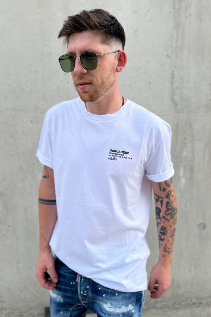 Pánské tričko DSQUARED2 S74GD1367 bílé