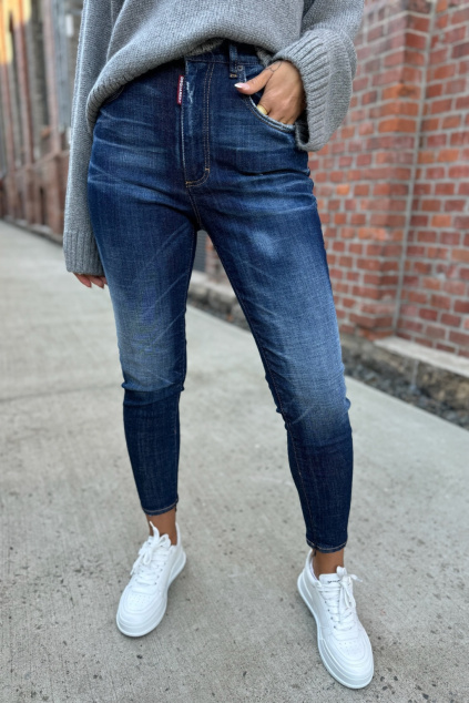 Dámské džíny DSQUARED2 80's S72LB0808 modré