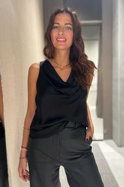Dámský top BOSS Black 50528738 černý