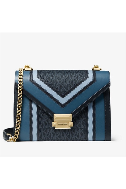 30H8GWHL3B Dámská kabelka Michael Kors Whitney Large Logo Leather modrá