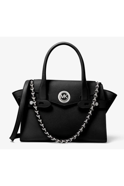 30S0SNMS0L Dámská kabelka Michael Kors Carmen Small Saffiano Leather Belted Satchel černá