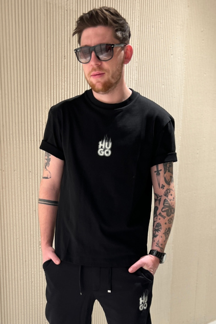 Pánské tričko HUGO 50530434 černé