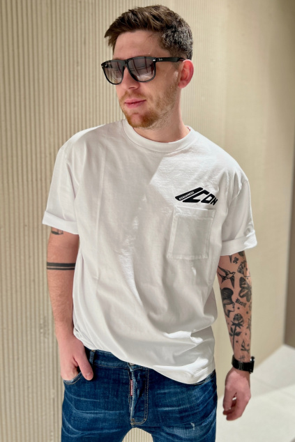 Pánské tričko DSQUARED2 S79GC0097 bílé