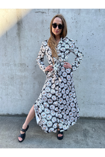 Dámské šaty HUGO Kasmeri-1 50537014 černobílé