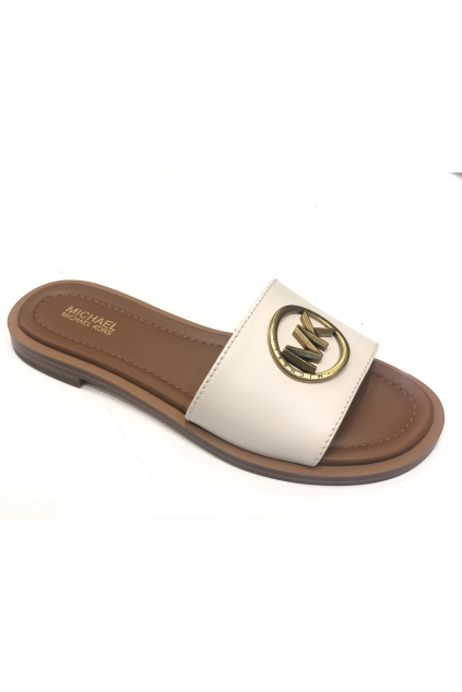 40S0BYFP1L Dámské kožené nazouváky Michael kors Brynn Slide béžové