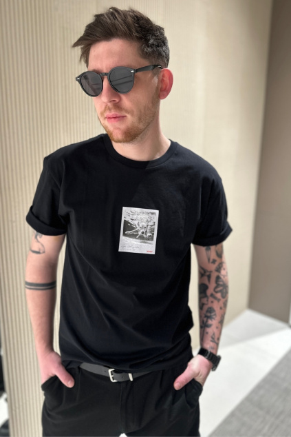 Pánské tričko HUGO Darthy 50537535 černé
