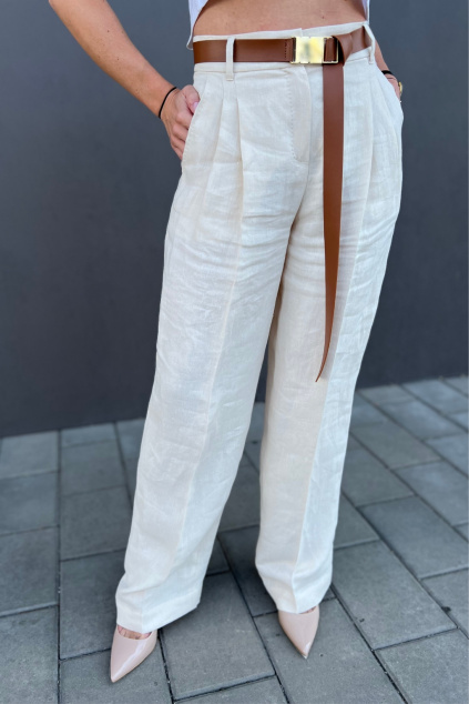 Dámské kalhoty MaxMara SIAMESE 2516131072650 béžové