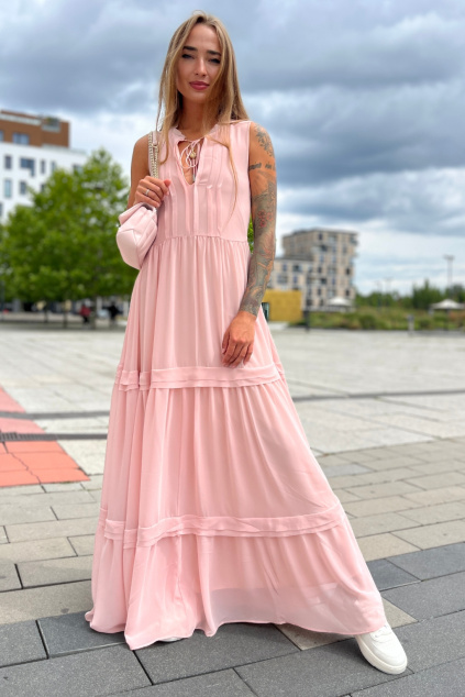 Dámské šaty BOSS Orange C_Denon 50540682 růžové