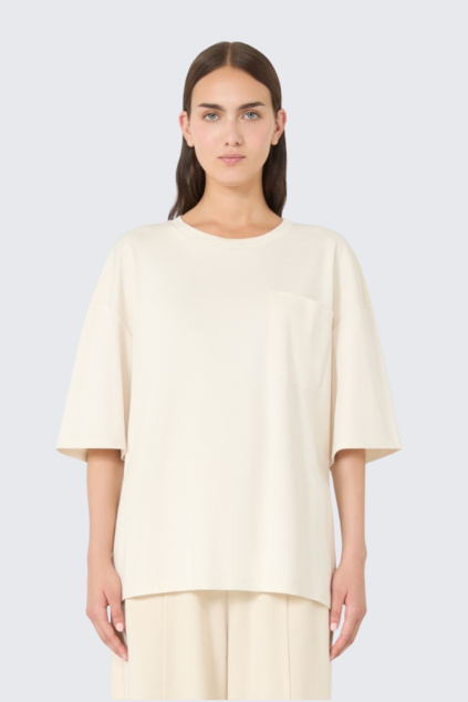 Dámské tričko MaxMara ESEDRA 2525946011 krémové