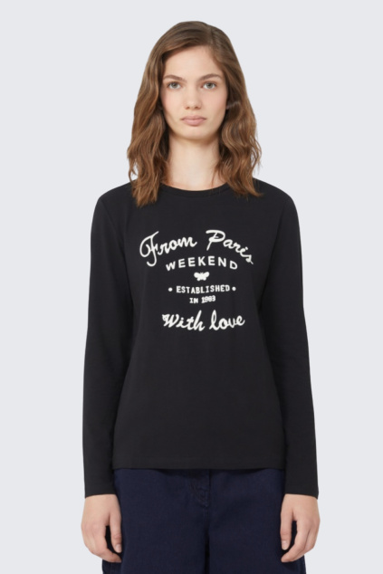 Dámské tričko MaxMara ALIAS 2525946042650 černé