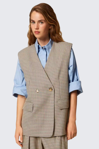 Dámská vesta TWINSET 252AP2241 béžovohnědá