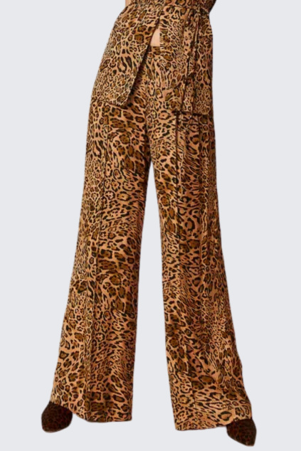 Dámské kalhoty TWINSET 252TP2474 zvířecí vzor