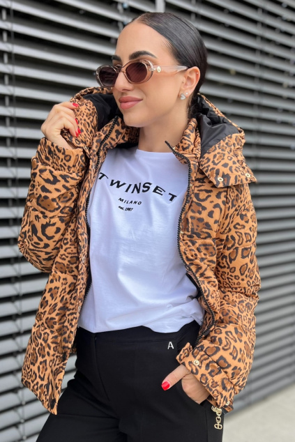 Dámská bunda TWINSET 252TP2450 zvířecí vzor