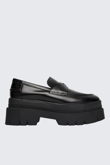 Dámské mokasíny HUGO Kris_PltLoafer_BROM 50548194 černé
