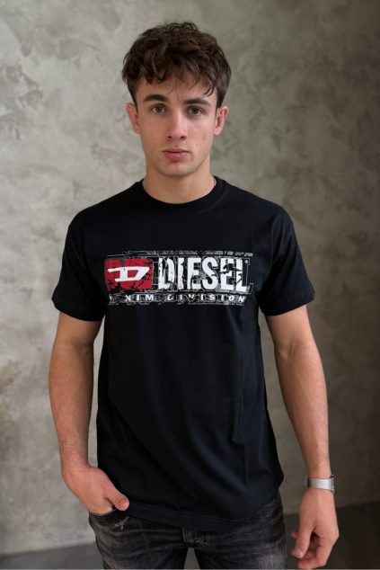 Pánské tričko DIESEL T-NORM-T6 A19436_0PLAT černé