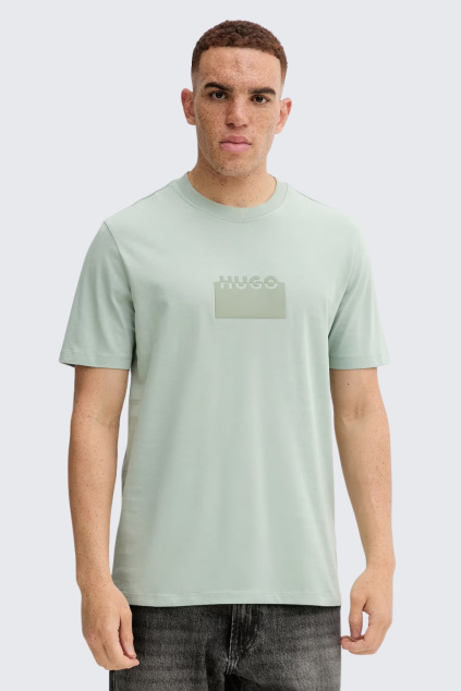 Pánské tričko HUGO Delastio 50546867 světle zelené