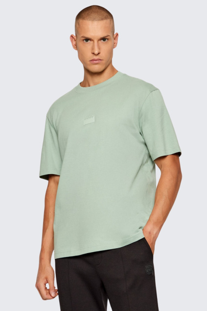 Pánské tričko HUGO Delastee 50553367 světle zelené