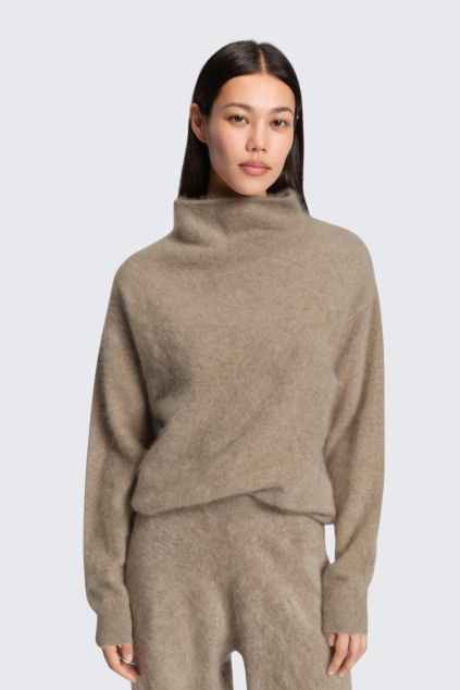 Dámský kašmírový svetr BOSS Black Frovina 50550806 béžový