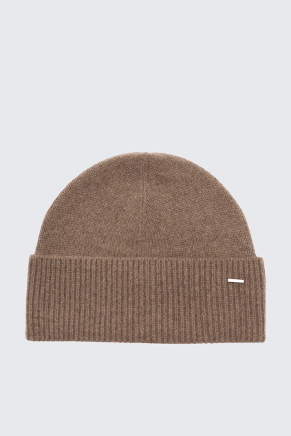 Dámská čepice BOSS Black Lonesta 50549311 hnědobéžová