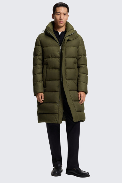 Pánský zimní kabát BOSS Black H-Cenuto 50540474 zelený