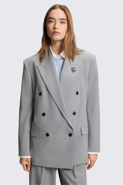 Dámské sako HUGO Antegi 50554018 šedé