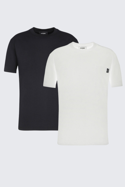 Pánská sada triček DSQUARED2 S74GD1475 bílá/černá