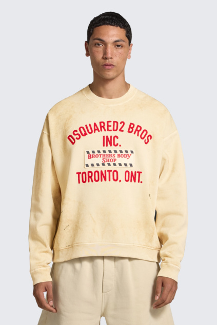 Pánská mikina DSQUARED2 S74GU0900 béžová