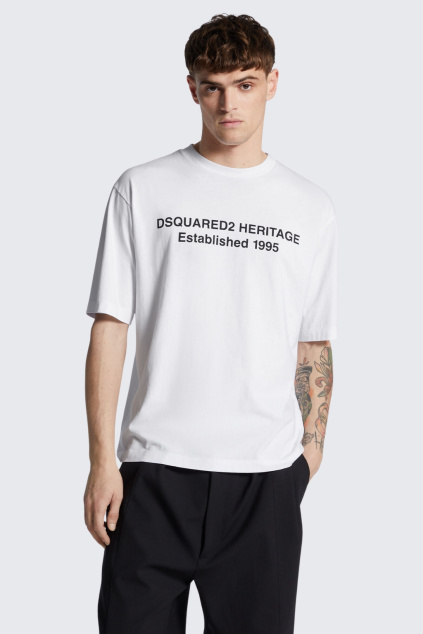 Pánské tričko DSQUARED2 S74GD1456 bílé