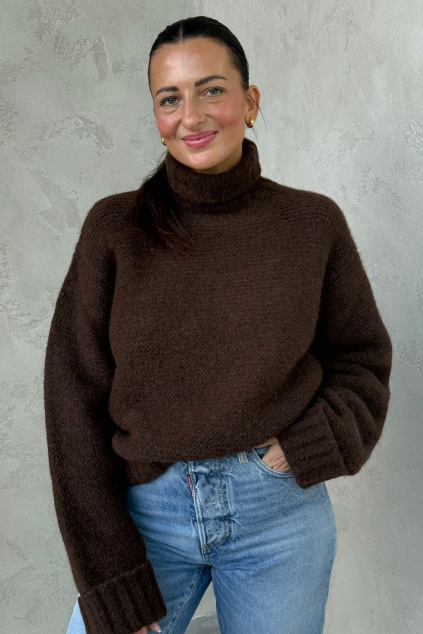 Dámský svetr DSQUARED2 S75HA1385 hnědý