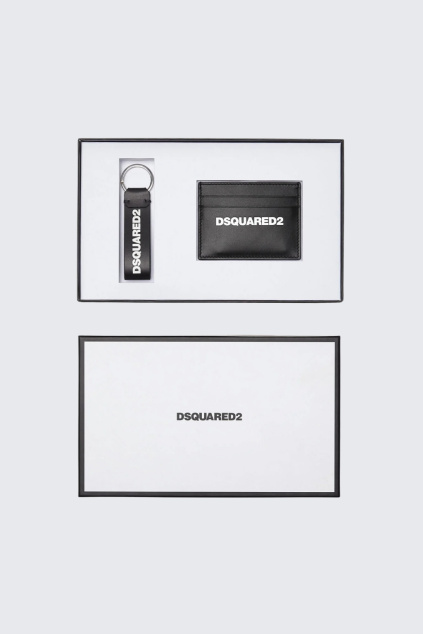 Pánská sada cardholder a klíčenka DSQUARED2 GBM000101 černá