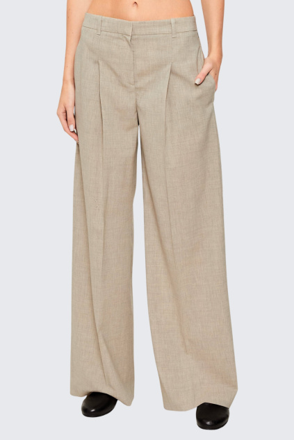 Dámské kalhoty BOSS Black Tiana4 50554965 béžové