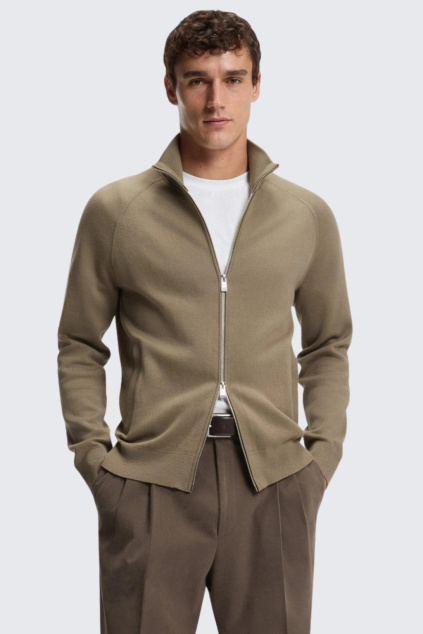 Pánský svetr BOSS Black H-Idino 50543150 béžový